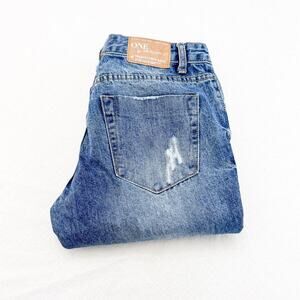 One by One Teaspon Thrashed Free Birds Low Waist Denim Jeans Size 25